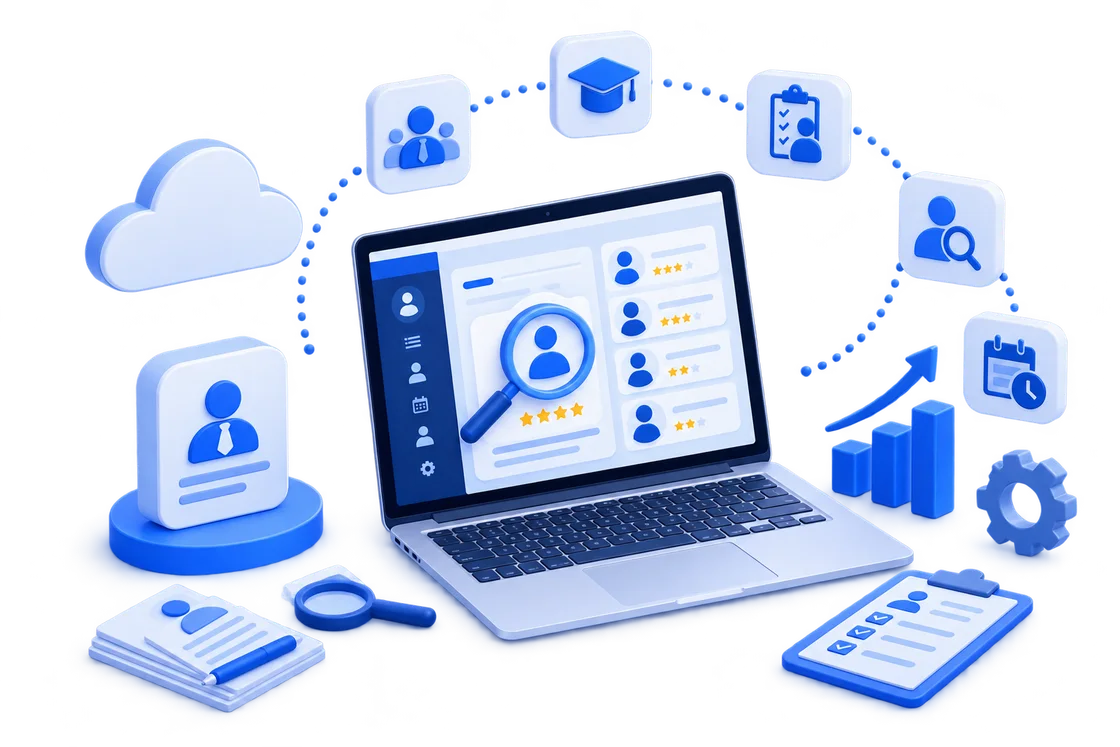 Recruitment platform shortlisting and rating candidates